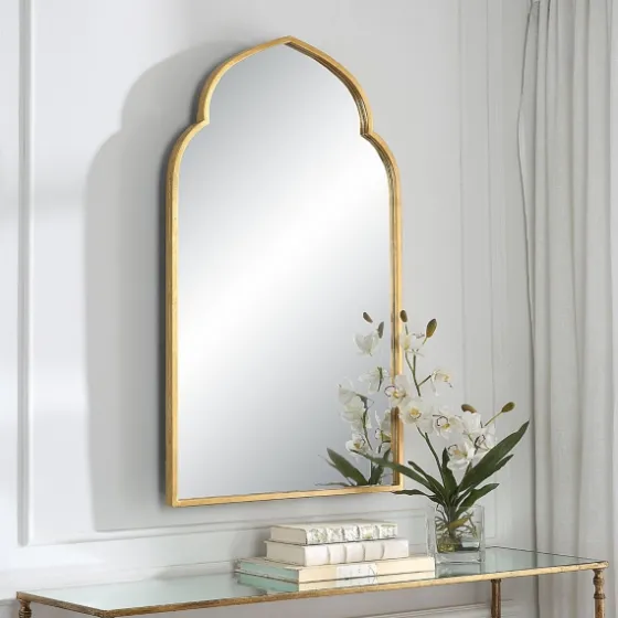 Gold Leaf Arched Frame Wall Mirror-Kirkland's Home Discount