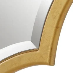 Gold Leaf Curved Metal Wall Mirror-Kirkland's Home Fashion