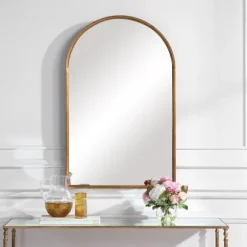 Gold Leaf Thin Arch Frame Mirror-Kirkland's Home Online