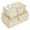 Gold Leather Hide Rustic 2-Pc. Box Set-Kirkland's Home Cheap