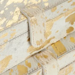 Gold Leather Hide Rustic 2-Pc. Box Set-Kirkland's Home Cheap