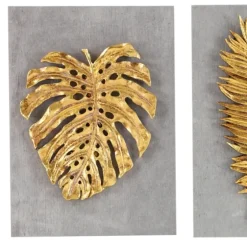 Gold Leaves Cement Wall Plaques, Set Of 4-Kirkland's Home Sale