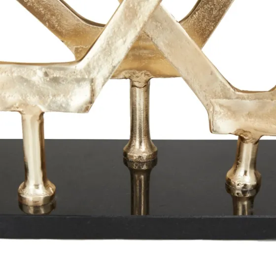 Gold Marble Layered Geometric Loops Statue-Kirkland's Home Flash Sale