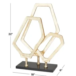 Gold Marble Layered Geometric Loops Statue-Kirkland's Home Flash Sale