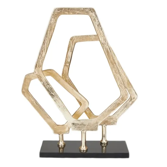 Gold Marble Layered Geometric Loops Statue-Kirkland's Home Flash Sale