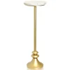 Gold Marble Top Pedestal Cocktail Table-Kirkland's Home Fashion