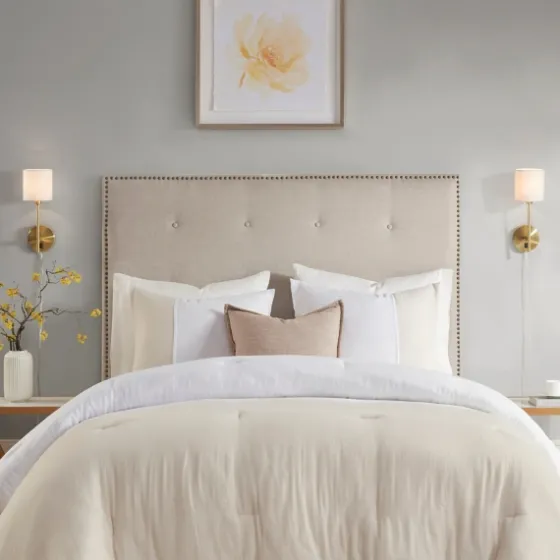 Gold Metal & White Shade Wall Sconces, Set Of 2-Kirkland's Home Discount