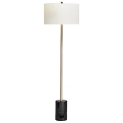 Gold Metal And Black Marble Base Floor Lamp-Kirkland's Home Hot