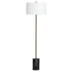 Gold Metal And Black Marble Base Floor Lamp-Kirkland's Home Hot