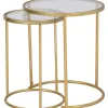 Gold Metal And Glass Nesting 2-Pc Accent Table Set-Kirkland's Home Outlet