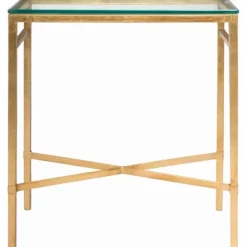 Gold Metal And Glass Side Table-Kirkland's Home Discount