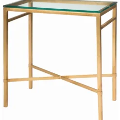 Gold Metal And Glass Side Table-Kirkland's Home Discount