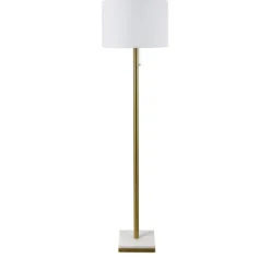 Gold Metal And Marble Base Floor Lamp-Kirkland's Home Sale