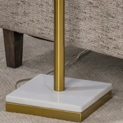 Gold Metal And Marble Base Floor Lamp-Kirkland's Home Sale