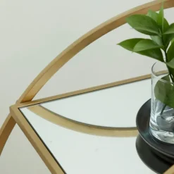 Gold Metal Circular Bar Cart-Kirkland's Home Fashion