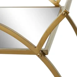Gold Metal Circular Bar Cart-Kirkland's Home Fashion