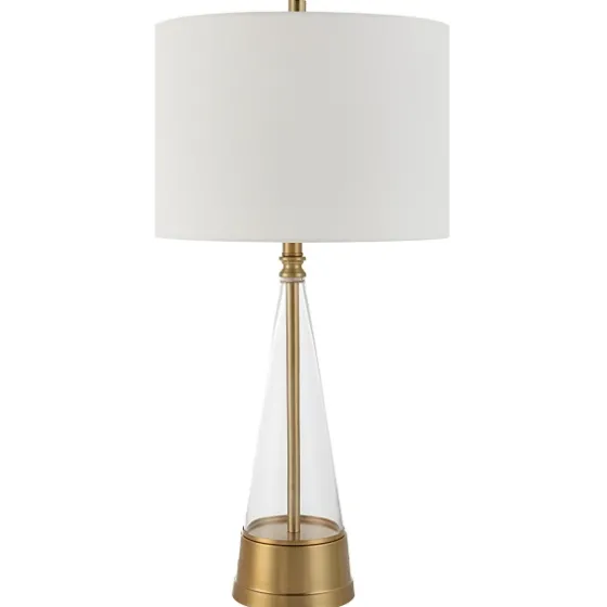 Gold Metal Cone Base Table Lamp-Kirkland's Home Sale