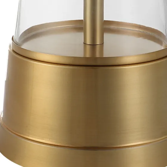 Gold Metal Cone Base Table Lamp-Kirkland's Home Sale