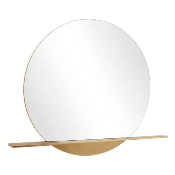 Gold Metal Emery Mirror With Shelf-Kirkland's Home Store