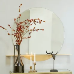 Gold Metal Emery Mirror With Shelf-Kirkland's Home Store