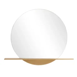 Gold Metal Emery Mirror With Shelf-Kirkland's Home Store