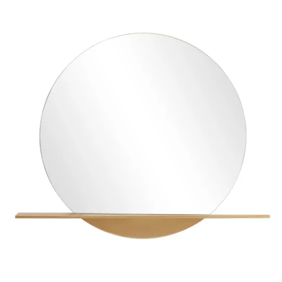 Gold Metal Emery Mirror With Shelf-Kirkland's Home Store