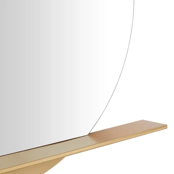 Gold Metal Emery Mirror With Shelf-Kirkland's Home Store