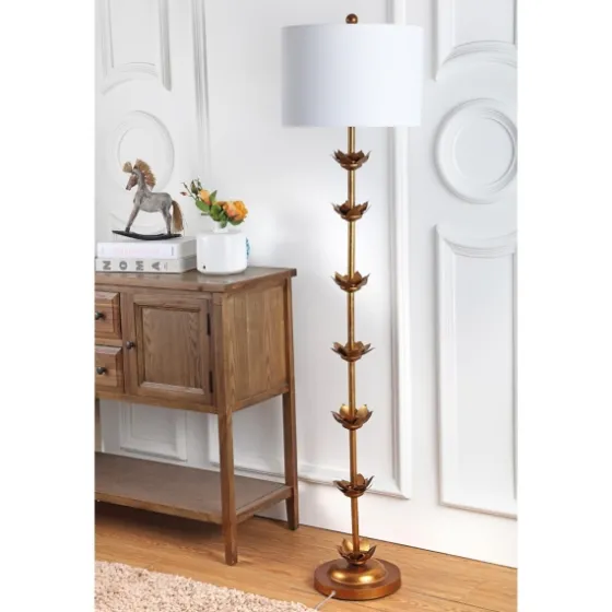 Gold Metal Floral Petals Floor Lamp-Kirkland's Home Shop