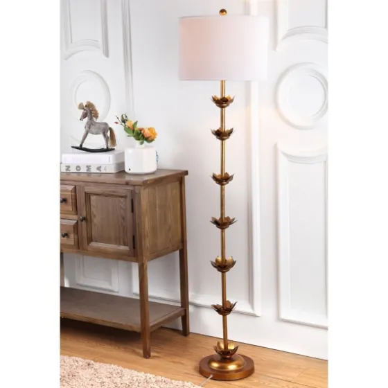 Gold Metal Floral Petals Floor Lamp-Kirkland's Home Shop