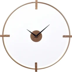 Gold Metal Frame Glass Face Wall Clock-Kirkland's Home Cheap