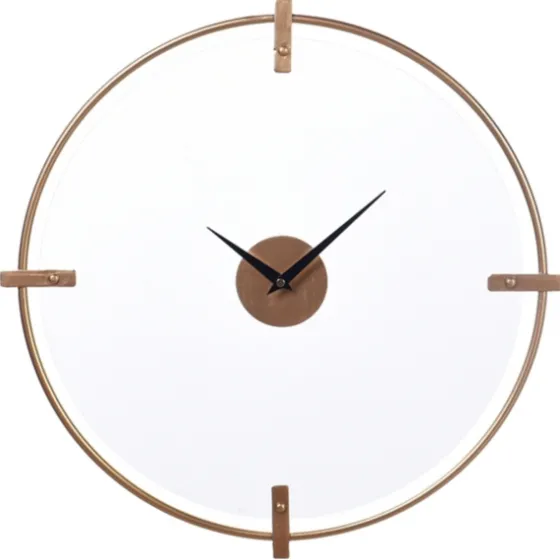 Gold Metal Frame Glass Face Wall Clock-Kirkland's Home Cheap
