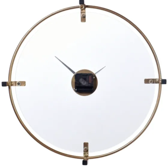 Gold Metal Frame Glass Face Wall Clock-Kirkland's Home Cheap