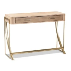 Gold Metal Frame Two-Drawer Console Table-Kirkland's Home Online
