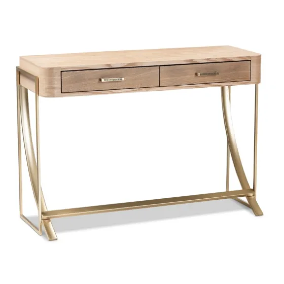 Gold Metal Frame Two-Drawer Console Table-Kirkland's Home Online