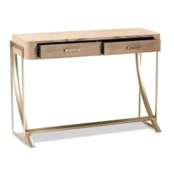 Gold Metal Frame Two-Drawer Console Table-Kirkland's Home Online