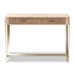 Gold Metal Frame Two-Drawer Console Table-Kirkland's Home Online