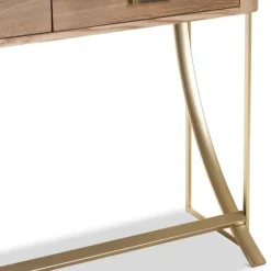 Gold Metal Frame Two-Drawer Console Table-Kirkland's Home Online
