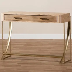 Gold Metal Frame Two-Drawer Console Table-Kirkland's Home Online