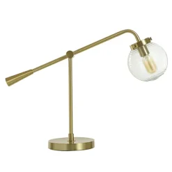 Gold Metal Glass Task Shade Table Lamp-Kirkland's Home Shop