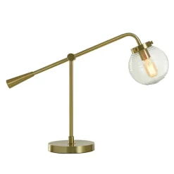 Gold Metal Glass Task Shade Table Lamp-Kirkland's Home Shop