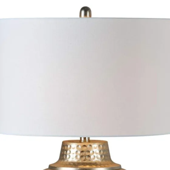 Gold Metal Hammered Cream Shade Table Lamp-Kirkland's Home Hot