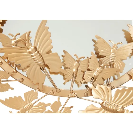 Gold Metal Layered Butterflies Framed Mirror-Kirkland's Home Cheap