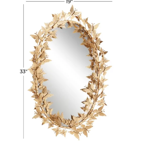 Gold Metal Layered Butterflies Framed Mirror-Kirkland's Home Cheap