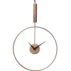Gold Metal Open Back Clock With Wood Block-Kirkland's Home Online