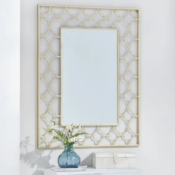 Gold Metal Quatrefoil Frame Mirror-Kirkland's Home Sale