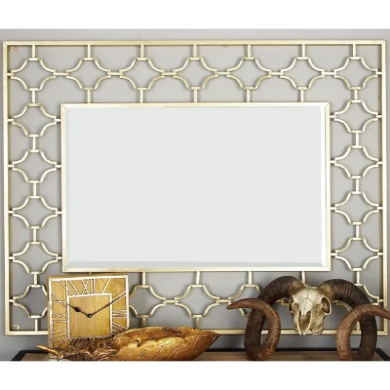 Gold Metal Quatrefoil Frame Mirror-Kirkland's Home Sale