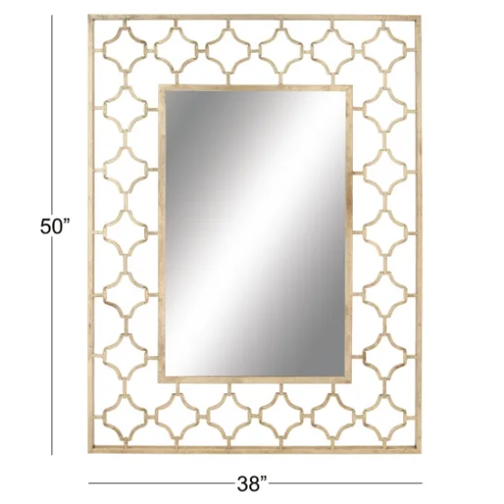 Gold Metal Quatrefoil Frame Mirror-Kirkland's Home Sale