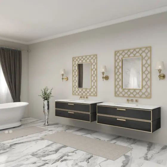 Gold Metal Quatrefoil Frame Mirror-Kirkland's Home Sale