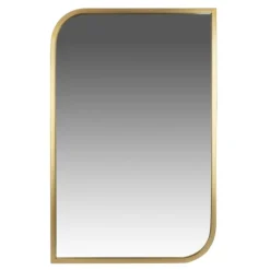 Gold Metal Rounded And Pointed Rectangular Mirror-Kirkland's Home Best Sale