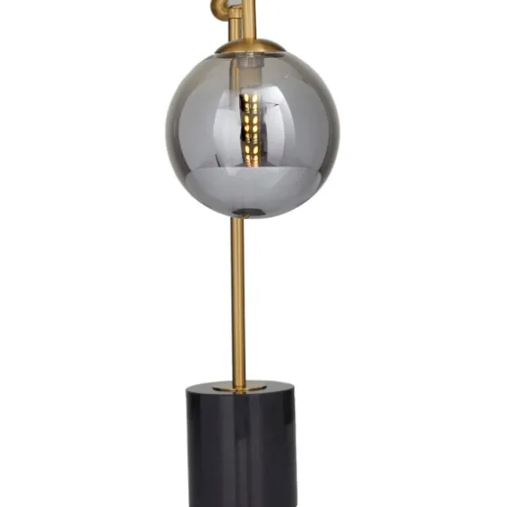 Gold Metal Smoked Glass Shade Table Lamp-Kirkland's Home Outlet